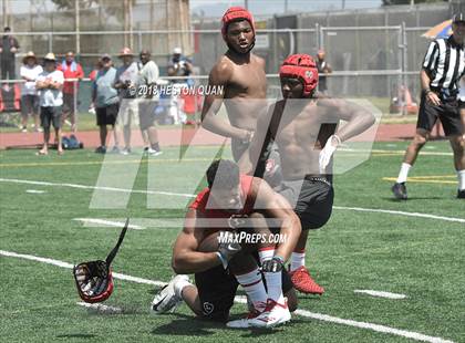 Thumbnail 3 in Orange Lutheran vs. Mater Dei (Battle at the Beach 7-on-7) photogallery.