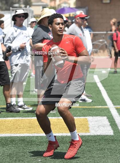 Thumbnail 3 in Orange Lutheran vs. Mater Dei (Battle at the Beach 7-on-7) photogallery.