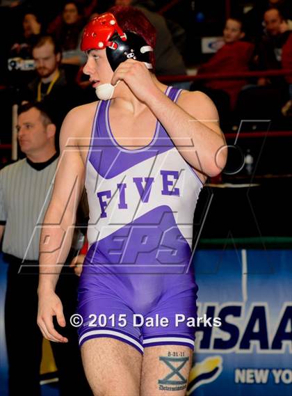 Thumbnail 1 in NYSPHSAA Wrestling Championships (Division 2 Consolation Finals) photogallery.