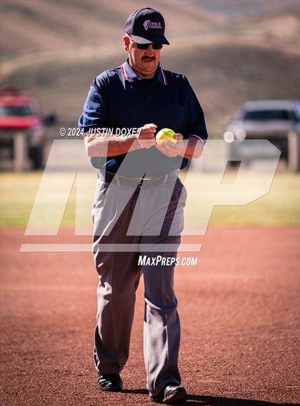 Thumbnail 3 in Carlin vs Virginia City (NIAA Class 1A Northern Softball Playoff Game 1) photogallery.