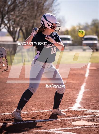Thumbnail 3 in Carlin vs Virginia City (NIAA Class 1A Northern Softball Playoff Game 1) photogallery.