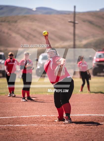 Thumbnail 1 in Carlin vs Virginia City (NIAA Class 1A Northern Softball Playoff Game 1) photogallery.