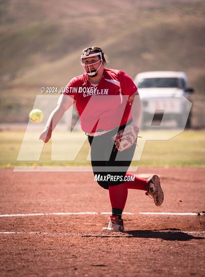 Thumbnail 3 in Carlin vs Virginia City (NIAA Class 1A Northern Softball Playoff Game 1) photogallery.