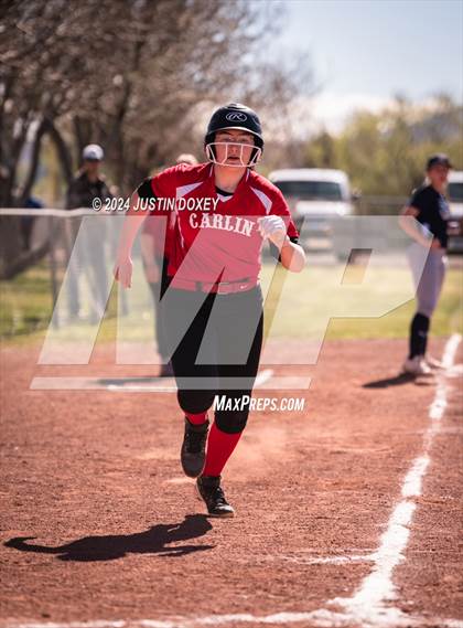 Thumbnail 3 in Carlin vs Virginia City (NIAA Class 1A Northern Softball Playoff Game 1) photogallery.