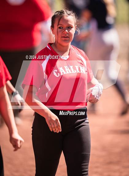 Thumbnail 1 in Carlin vs Virginia City (NIAA Class 1A Northern Softball Playoff Game 1) photogallery.