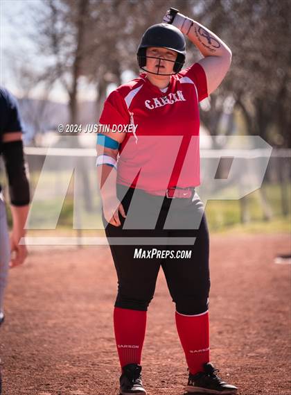 Thumbnail 3 in Carlin vs Virginia City (NIAA Class 1A Northern Softball Playoff Game 1) photogallery.