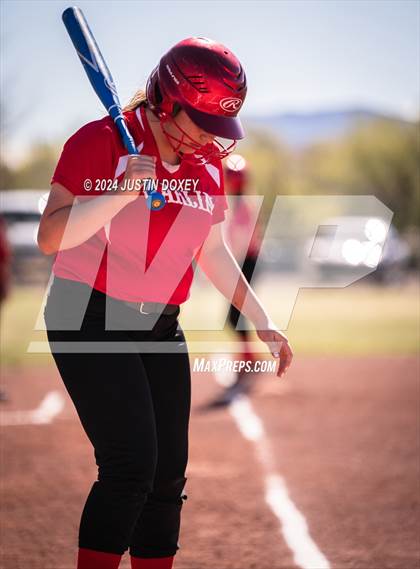 Thumbnail 3 in Carlin vs Virginia City (NIAA Class 1A Northern Softball Playoff Game 1) photogallery.