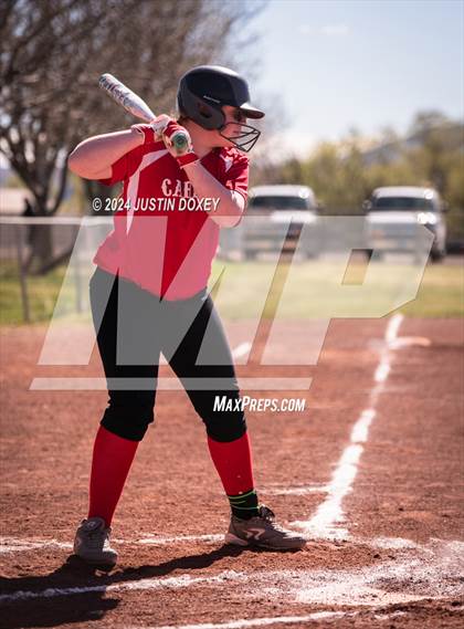Thumbnail 2 in Carlin vs Virginia City (NIAA Class 1A Northern Softball Playoff Game 1) photogallery.