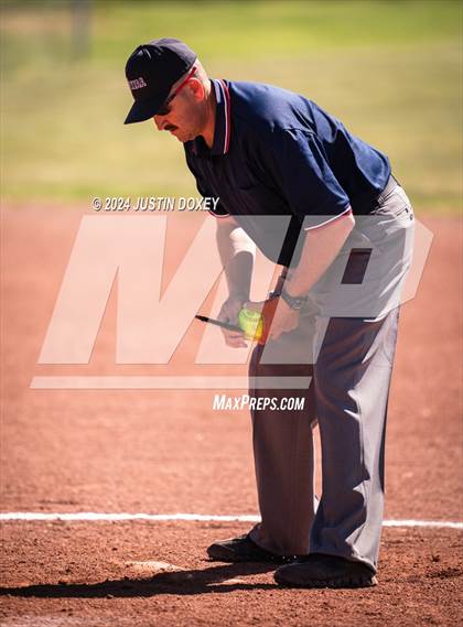 Thumbnail 3 in Carlin vs Virginia City (NIAA Class 1A Northern Softball Playoff Game 1) photogallery.
