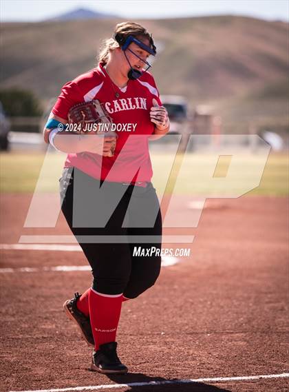 Thumbnail 1 in Carlin vs Virginia City (NIAA Class 1A Northern Softball Playoff Game 1) photogallery.