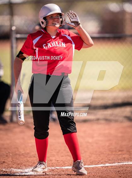 Thumbnail 2 in Carlin vs Virginia City (NIAA Class 1A Northern Softball Playoff Game 1) photogallery.