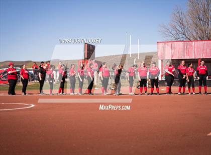 Thumbnail 2 in Carlin vs Virginia City (NIAA Class 1A Northern Softball Playoff Game 1) photogallery.