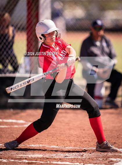 Thumbnail 3 in Carlin vs Virginia City (NIAA Class 1A Northern Softball Playoff Game 1) photogallery.