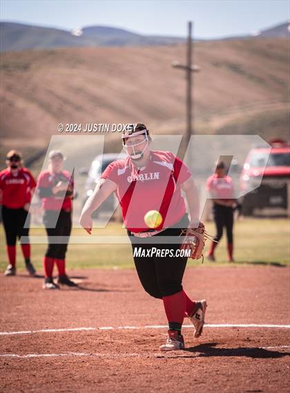 Thumbnail 2 in Carlin vs Virginia City (NIAA Class 1A Northern Softball Playoff Game 1) photogallery.