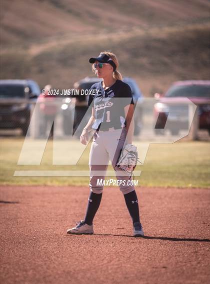 Thumbnail 1 in Carlin vs Virginia City (NIAA Class 1A Northern Softball Playoff Game 1) photogallery.