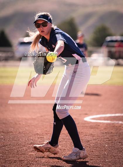 Thumbnail 1 in Carlin vs Virginia City (NIAA Class 1A Northern Softball Playoff Game 1) photogallery.