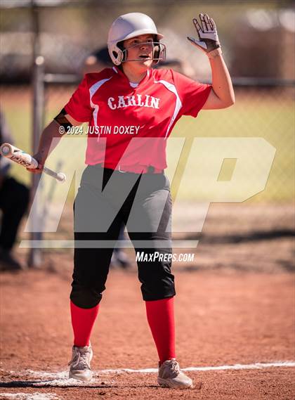 Thumbnail 1 in Carlin vs Virginia City (NIAA Class 1A Northern Softball Playoff Game 1) photogallery.