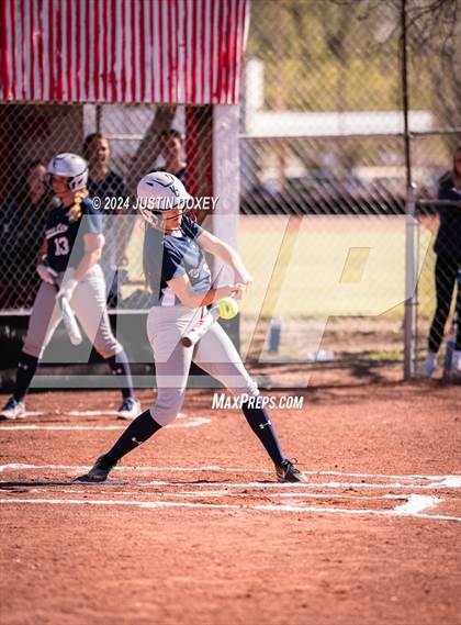 Thumbnail 2 in Carlin vs Virginia City (NIAA Class 1A Northern Softball Playoff Game 1) photogallery.