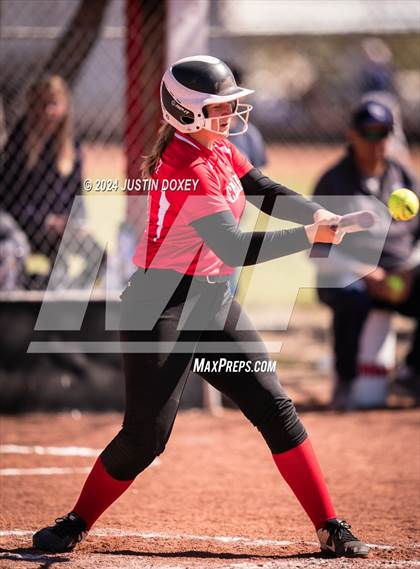 Thumbnail 1 in Carlin vs Virginia City (NIAA Class 1A Northern Softball Playoff Game 1) photogallery.
