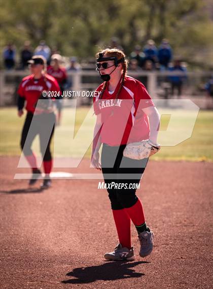 Thumbnail 3 in Carlin vs Virginia City (NIAA Class 1A Northern Softball Playoff Game 1) photogallery.
