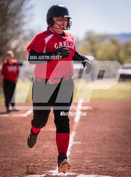 Thumbnail 2 in Carlin vs Virginia City (NIAA Class 1A Northern Softball Playoff Game 1) photogallery.