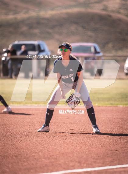 Thumbnail 2 in Carlin vs Virginia City (NIAA Class 1A Northern Softball Playoff Game 1) photogallery.
