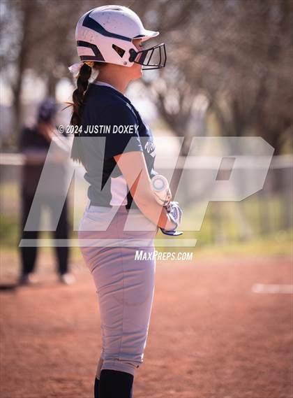 Thumbnail 2 in Carlin vs Virginia City (NIAA Class 1A Northern Softball Playoff Game 1) photogallery.