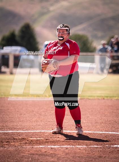 Thumbnail 1 in Carlin vs Virginia City (NIAA Class 1A Northern Softball Playoff Game 1) photogallery.