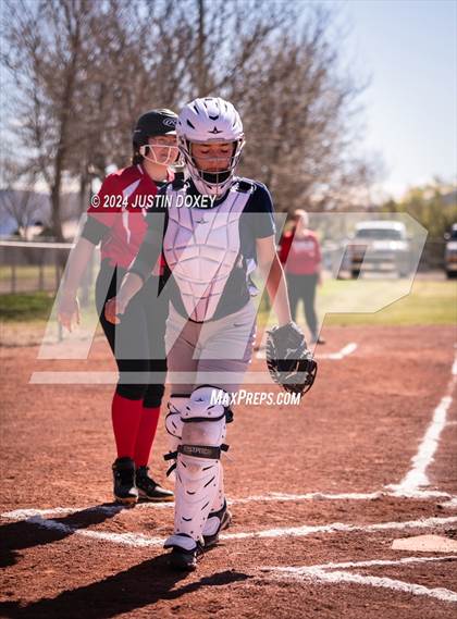 Thumbnail 3 in Carlin vs Virginia City (NIAA Class 1A Northern Softball Playoff Game 1) photogallery.