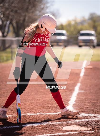 Thumbnail 1 in Carlin vs Virginia City (NIAA Class 1A Northern Softball Playoff Game 1) photogallery.