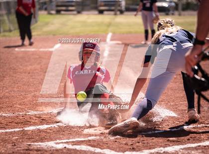 Thumbnail 3 in Carlin vs Virginia City (NIAA Class 1A Northern Softball Playoff Game 1) photogallery.