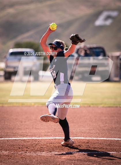 Thumbnail 1 in Carlin vs Virginia City (NIAA Class 1A Northern Softball Playoff Game 1) photogallery.