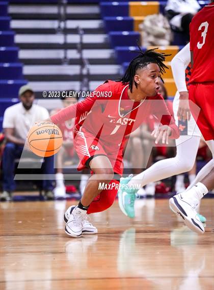 Thumbnail 3 in Denver East vs Legend (Mullen Varsity Tournament) photogallery.