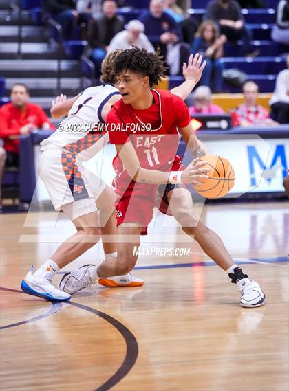 Thumbnail 3 in Denver East vs Legend (Mullen Varsity Tournament) photogallery.