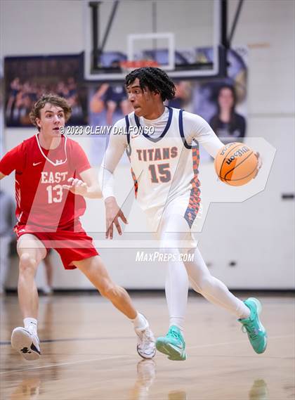 Thumbnail 3 in Denver East vs Legend (Mullen Varsity Tournament) photogallery.