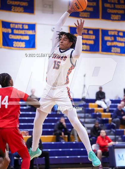 Thumbnail 3 in Denver East vs Legend (Mullen Varsity Tournament) photogallery.