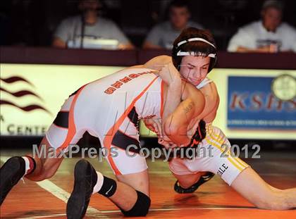 Thumbnail 1 in KSHSAA 4A State Wrestling Championships  photogallery.
