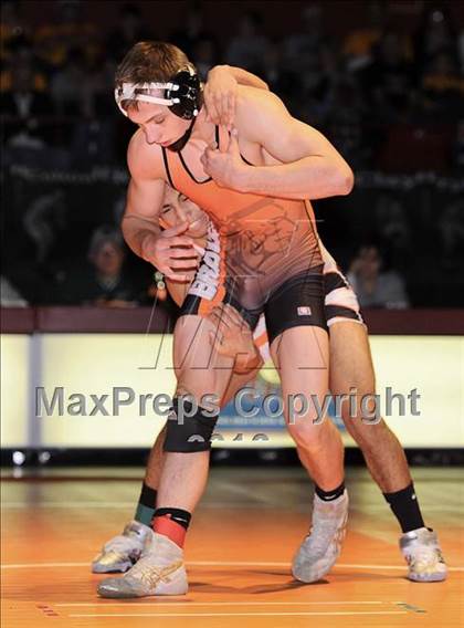 Thumbnail 2 in KSHSAA 4A State Wrestling Championships  photogallery.