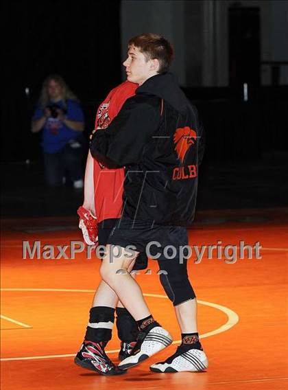 Thumbnail 2 in KSHSAA 4A State Wrestling Championships  photogallery.