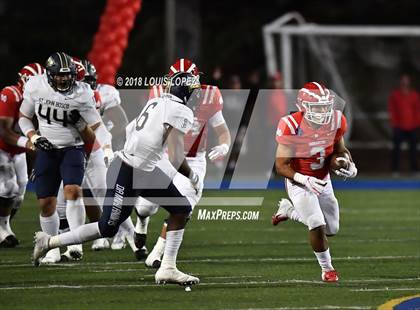 Thumbnail 3 in Mater Dei vs. St. John Bosco photogallery.