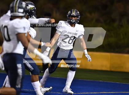Thumbnail 2 in Mater Dei vs. St. John Bosco photogallery.