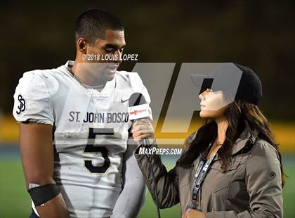 Thumbnail 3 in Mater Dei vs. St. John Bosco photogallery.