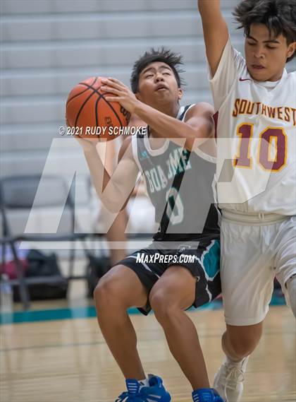 Thumbnail 3 in Guajome Park Academy vs. Southwest SD (6th Annual Del Lago Tip Off Classic) photogallery.