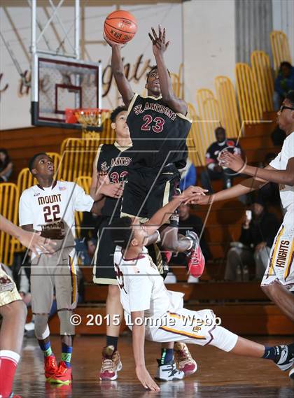 Thumbnail 3 in St. Anthony vs Mt. Vernon (Mt. Vernon Tournament) photogallery.