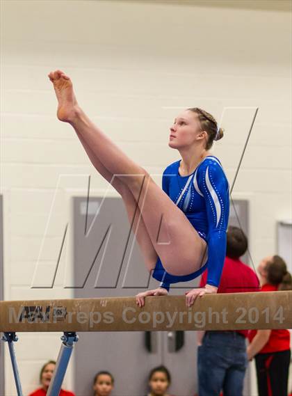 Thumbnail 1 in Yorktown Gymnastics Meet (Yorktown) photogallery.