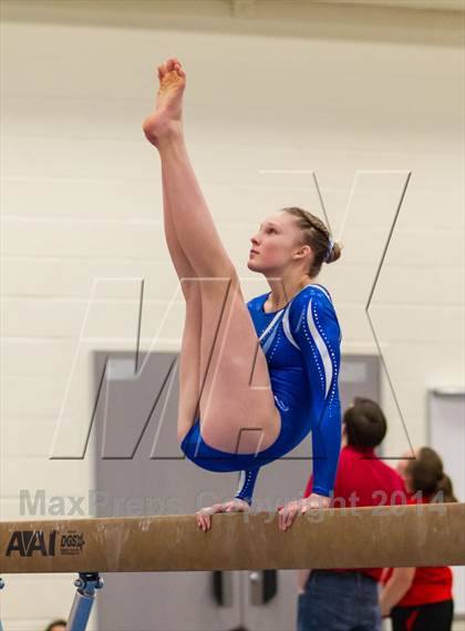 Thumbnail 2 in Yorktown Gymnastics Meet (Yorktown) photogallery.