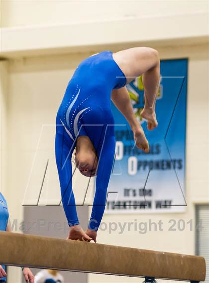 Thumbnail 2 in Yorktown Gymnastics Meet (Yorktown) photogallery.