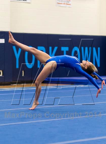 Thumbnail 3 in Yorktown Gymnastics Meet (Yorktown) photogallery.