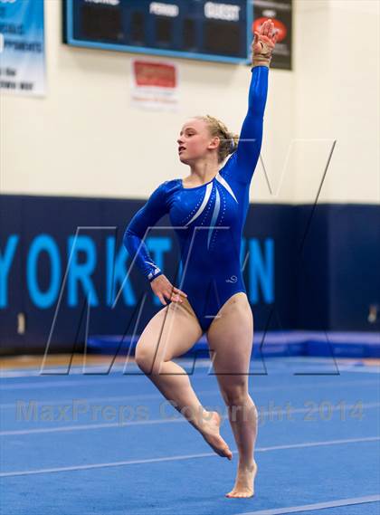 Thumbnail 2 in Yorktown Gymnastics Meet (Yorktown) photogallery.