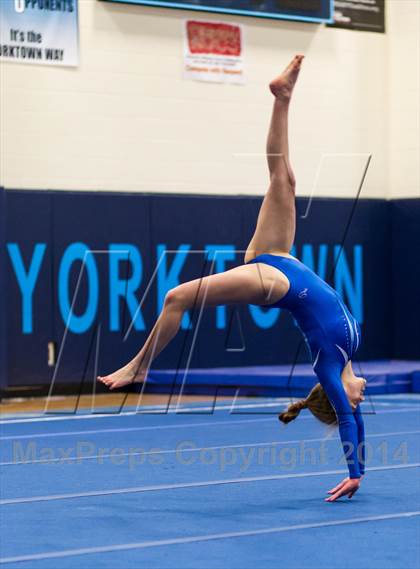 Thumbnail 2 in Yorktown Gymnastics Meet (Yorktown) photogallery.